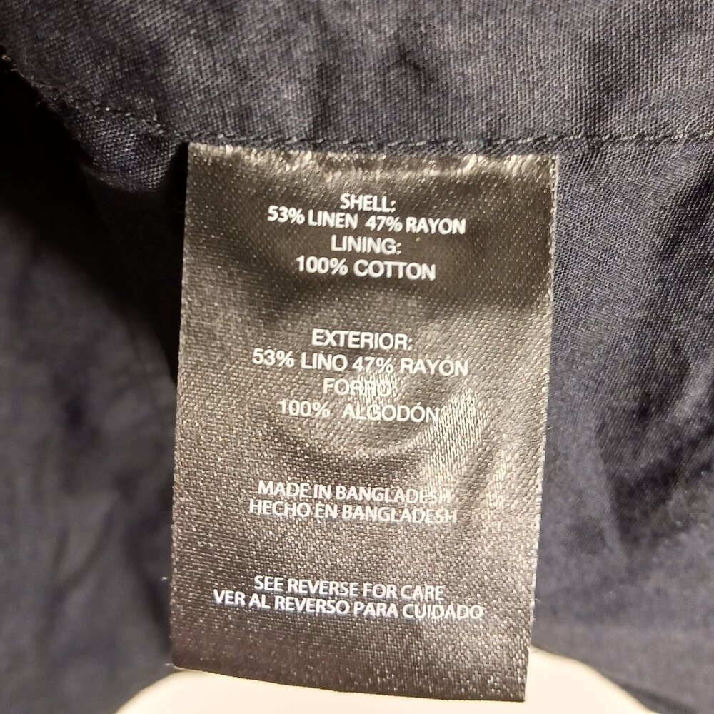 EXPRESS, 2X Black Linen Blend Button Up Vest, Classic Fit, Minimalist, Versatile - Picture 14 of 14